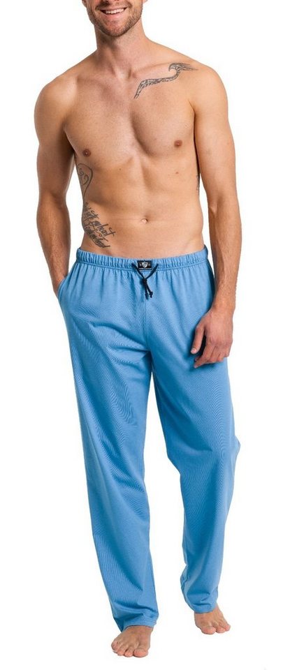 HAASIS Bodywear 1919 Pyjamahose Herren Jerseyhose 77118873-horizont (1-tlg) Optimale Passform, pflegeleicht, formbeständig, strapazierfähig von HAASIS Bodywear 1919