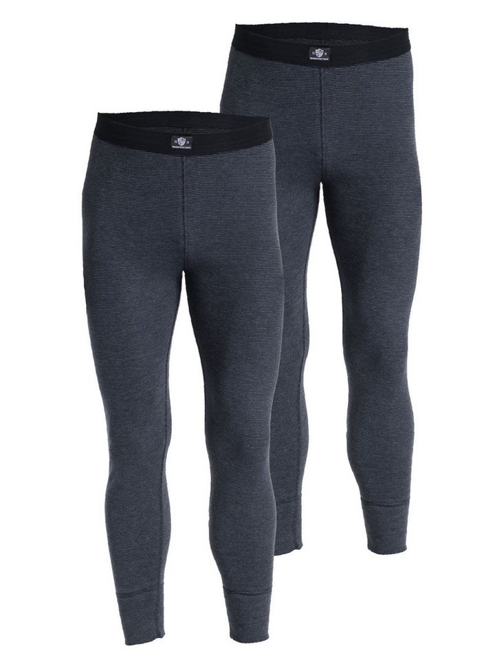 HAASIS Bodywear 1919 Lange Unterhose Herren Hose lang Clima Comfort 77293873-schwarz (Packung, 1-St., 2er Pack) Pflegeleichte Hose lang, Weichbund, ohne Eingriff von HAASIS Bodywear 1919