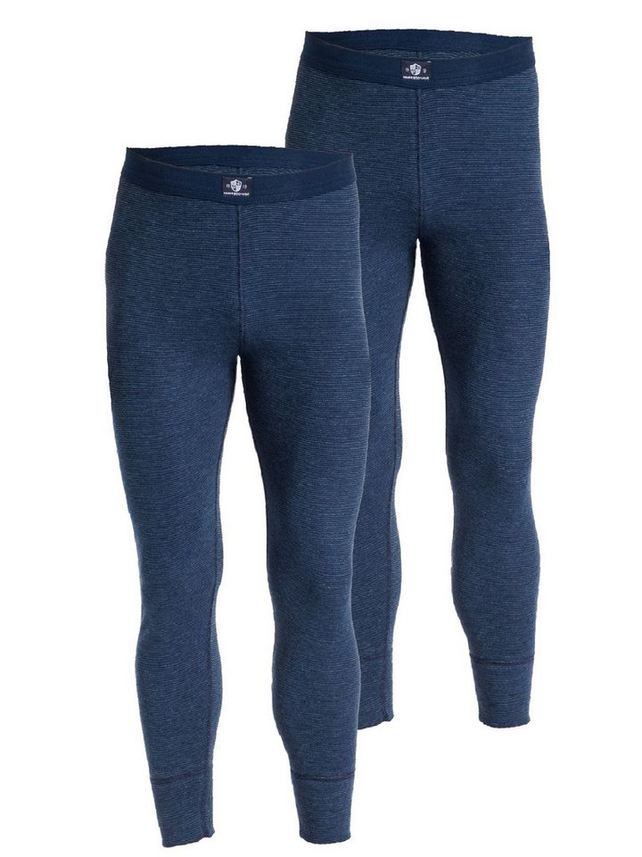 HAASIS Bodywear 1919 Lange Unterhose Herren Hose lang Clima Comfort 77295873-maritim (Packung, 1-St., 2er Pack) Pflegeleichte Hose lang, Weichbund, o. Eingriff von HAASIS Bodywear 1919