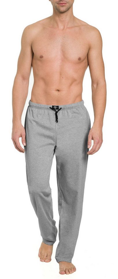 HAASIS Bodywear 1919 Pyjamahose Herren Jerseyhose 77112873-graumeliert (1-tlg) Leichte Pyjamahose, Seitentaschen, Kordel von HAASIS Bodywear 1919