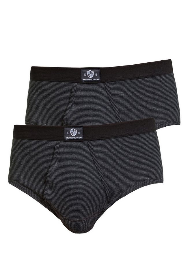 HAASIS Bodywear 1919 Slip Herren Slip Clima Comfort 77293123-schwarz (Packung, 1-St., 2er Pack) Pflegeleichte Slips, Weichbund, m. Eingriff von HAASIS Bodywear 1919