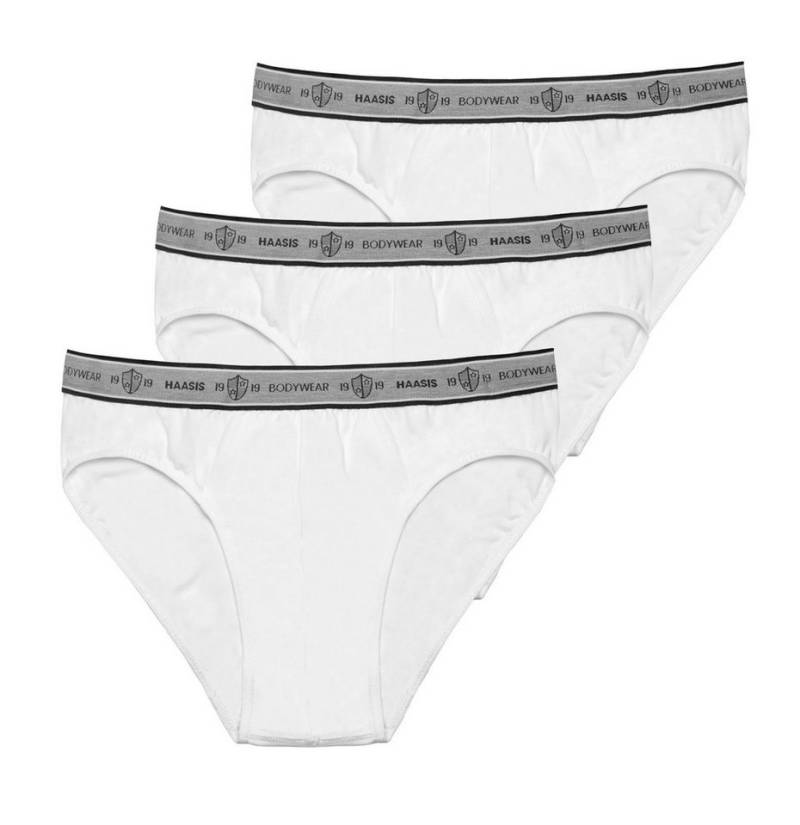 HAASIS Bodywear 1919 Slip Herren Slips 77350263-weiß (Packung, 3-St., 3er Pack) Optimale Slips, Gummibund, ohne Eingriff von HAASIS Bodywear 1919