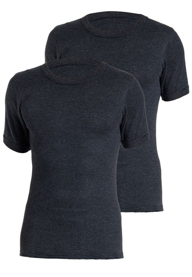 HAASIS Bodywear 1919 Unterhemd Herren Shirt Clima Comfort 77293153-schwarz (Packung, 1-St., 2er Pack) Pflegeleichte Shirts, Rundhals von HAASIS Bodywear 1919