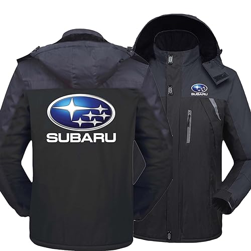 Herren Schlag Jacke SUBARU Print Winter Jacken Sport-und Freizeit Mantel Gepolstert Und Dicke Wind Jacke Warm Zu Halten-Black||4XL von HAAVEN