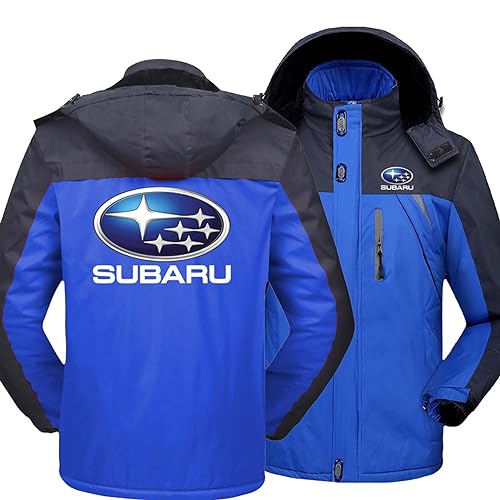 Herren Schlag Jacke SUBARU Print Winter Jacken Sport-und Freizeit Mantel Gepolstert Und Dicke Wind Jacke Warm Zu Halten-Blue||XL von HAAVEN