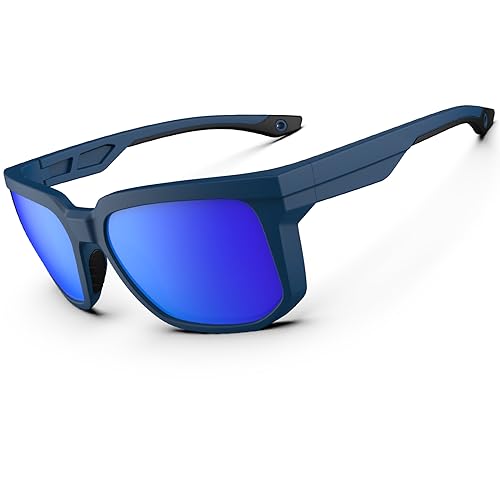 Sonnenbrillen für Herren und Damen, polarisierte Sport-Sonnenbrille, 100% UV-Schutz, flexibel, leicht, TR90-Rahmen, Sonnenbrille, Fahren, Angeln, Golf, Matt-Marineblau und Dunkelblau Sonnenbrillen für Herren und Damen, polarisierte Sport-Sonnenbrille, 100% UV-Schutz, flexibel, leicht, TR90-Rahmen, Sonnenbrille, Fahren, Angeln, Golf, Matt-Marineblau und Dunkelblau von HAAYOT