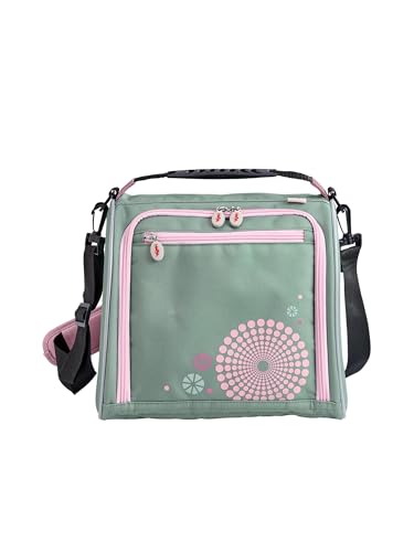 HABA Kinder Trolleytasche für Kinder 4+ Jahre Handgepäck Reise Umhängetasche passend für Schranktrolleys leicht kompakt 13L mit Klettverschluss Reflexdetails 2-Wege-Reißverschluss Farbe Salbei von HABA