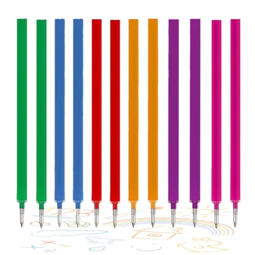 HABIN 12 Stück Radierbarer Ersatzminen Blunte, Kompatibel mit Legami, Bunte Erasable Gel Pen Refill Set, Stiftspitze 0,7mm,Höhe 13 cm, Einfache Verpackung, 6 Farben HABIN 12 Stück Radierbarer Ersatzminen Blunte, Kompatibel mit Legami, Bunte Erasable Gel Pen Refill Set, Stiftspitze 0,7mm,Höhe 13 cm, Einfache Verpackung, 6 Farben von HABNI