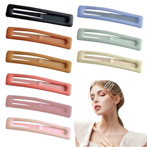 HABNI 10 Stück Haar Schnappclips, Haarspangen Mädchen, Metall Haarspangen Bunte Pailletten Barrette Haarspange, Haarspangen Für Mädchen, Haar Clips Metall, Haarspangen Kinder von HABNI