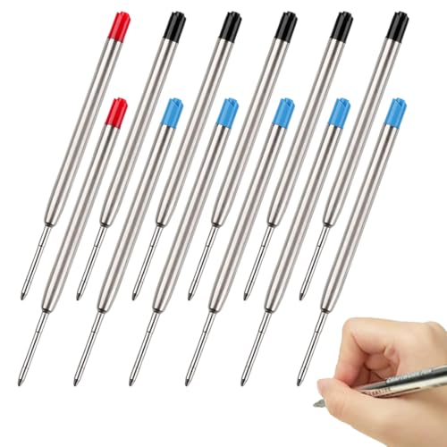 HABNI 12 Stück Kugelschreiber minen Großraumminen Metall Kugelschreiber Ersatzminen für das G2-Format Kompatible Minen 1,0mm Strichstärke, 5 Blau + 5 Schwarz + 2 Rot HABNI 12 Stück Kugelschreiber minen Großraumminen Metall Kugelschreiber Ersatzminen für das G2-Format Kompatible Minen 1,0mm Strichstärke, 5 Blau + 5 Schwarz + 2 Rot von HABNI
