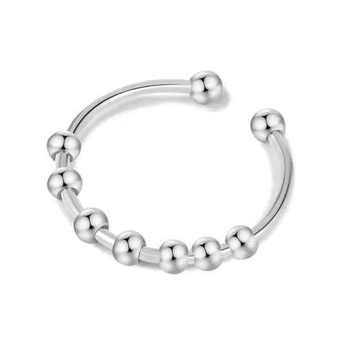 HABNI 2 Stück Anxiety Ring Silber 925 Stress Frauen Angstring Damen Fidget Ring HABNI 2 Stück Anxiety Ring Silber 925 Stress Frauen Angstring Damen Fidget Ring von HABNI