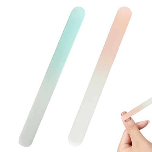 HABNI 2 Stück Nagelfeile Glas Baby Nagelfeile Profi Bunt Kristall Glasnagelfeile Nagelfeilen Naturnägel Für Babys, Kinder, Erwachsener Nagelpflege, Beidseitig Geschliffen Und Abwaschbar von HABNI