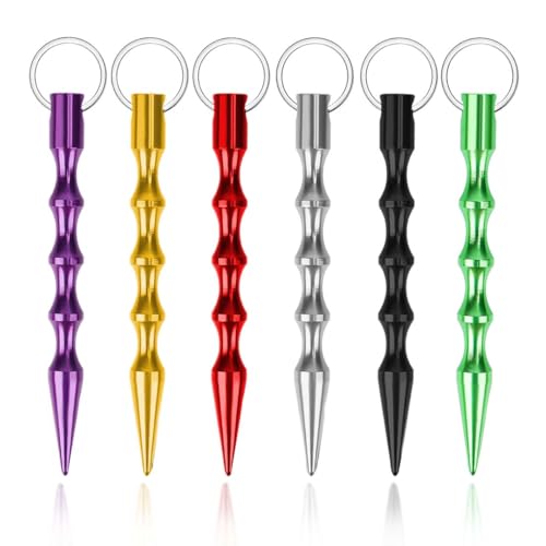 HABNI 6 Stück Kubotan Selbstverteidigung Mit Ergonomischem Griff, Selbstverteidigung Waffen Legal Für Frauen, Für Notsituationen Als Notfallhammer Glasbrecher von HABNI