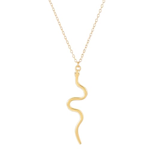 HABNI Chlangenkette Damen Medusa Aesthetic Kette Halskette Hypoallergene 18K Vergoldete Kette Modeschmuck Für Frauen Und Mädchen von HABNI