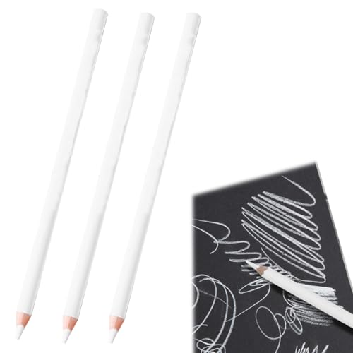 HABNI Pastellstifte 3er Set in Weiß, Weißer Kohlestift für Skizzen & Zeichnungen, Detailarbeiten, Landschaftsmalerei, Porträts HABNI Pastellstifte 3er Set in Weiß, Weißer Kohlestift für Skizzen & Zeichnungen, Detailarbeiten, Landschaftsmalerei, Porträts von HABNI