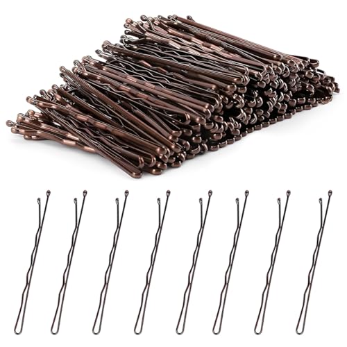 Haarnadeln 6cm, 50 Count Braun Haarnadeln für Frauen Dame Mädchen Kinder HaarnadelUnsichtbarer Wellen-Haargriff Haarspange Haarklammer Bulk-Haarschmuck von HABNI