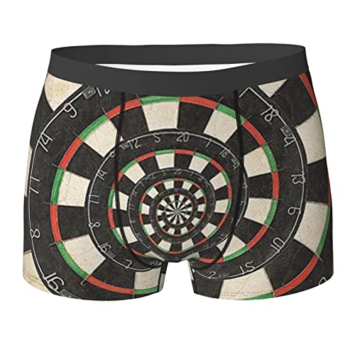 HABXNJF Mikrofaser Herren Boxershorts, Darts Target Herren Unterwäsche, atmungsaktive Herren Boxershorts, siehe abbildung, L von HABXNJF