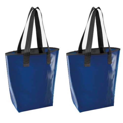 2x Freizeittasche 16 Liter LKW Plane Tasche Umhängetasche Dunkelblau Damen Herren Schultertasche Sporttasche von HAC24