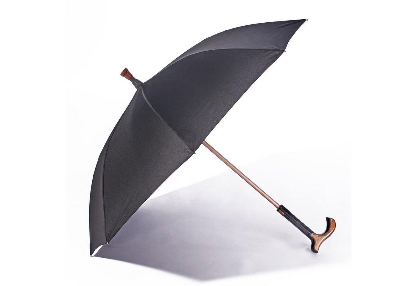 HAC24 Gehstock Spazierstock Gehhilfe, mit integriertem Regenschirm von HAC24