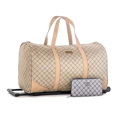HAC24 Reisekoffer Trolley Beige inkl. Geldbeutel Reisetasche Stoffkoffer 48 x 28 x 25 cm Rollkoffer Gepäck Koffer Handgepäck HAC24 Reisekoffer Trolley Beige inkl. Geldbeutel Reisetasche Stoffkoffer 48 x 28 x 25 cm Rollkoffer Gepäck Koffer Handgepäck von HAC24