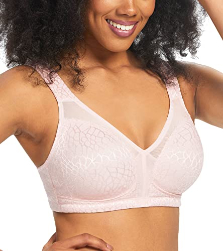 HACI Minimizer-BH für Damen, volle Abdeckung, nicht gepolstert, ohne Bügel, Übergröße für große Brustunterstützung, nahtlos, Pink, 80C von HACI