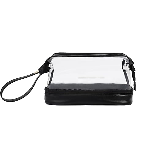 Große Make Up Tasche, Transparenter Make Up Organizer, Kulturbeutel, Kulturbeutel Für Damen, Große Reisekosmetiktasche Für Damen Und Mädchen,Schwarz von HACLEN