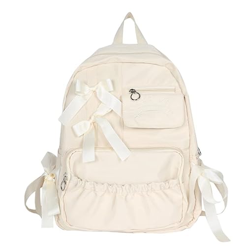 HACODAN Kawaii Rucksack für Teenager, Mädchen, niedlich, ästhetisch, Studenten, Büchertaschen, Harajuku, wasserdicht, Nylon, adrett, High School, gelb HACODAN Kawaii Rucksack für Teenager, Mädchen, niedlich, ästhetisch, Studenten, Büchertaschen, Harajuku, wasserdicht, Nylon, adrett, High School, gelb von HACODAN
