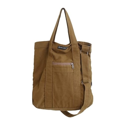 Retro Canvas Schultertasche Ästhetische Y2k Boho Crossbody Tasche, Fairy Grunge Bag Harajuku Tote Bag Sling Bag Handtasche, Braun von HACODAN