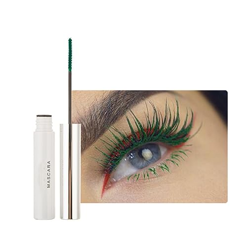2PCS Wasserfeste Wimperntusche Eyelash Primer, farbenfrohe Fiber Extra Long Voluminous Lash Mascara, Volumen, Schwung, Verlängerung & Smudge Free Mascara (07# Green) von HADAVAKA
