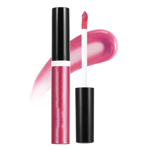 2pc Lippen Aufpolstern Glanz, Feiner Glitzer-Perlen-Lippenstift Glasur, Langanhaltender, Leicht Aufzutragender Flüssiger Lippenstift, Lip Gloss Mit Glänzendem, Getöntem Finish (08#) von HADAVAKA