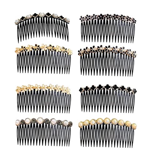 Hair Side Combs Clip, Coiffure Detangling Hairbrush, With Teeth Hairpins Grip, Slides Hair Comb Slides Non-slip Comfortable Hair Clip, Vintage Headpiece Accessories For Girls Women von HADAVAKA