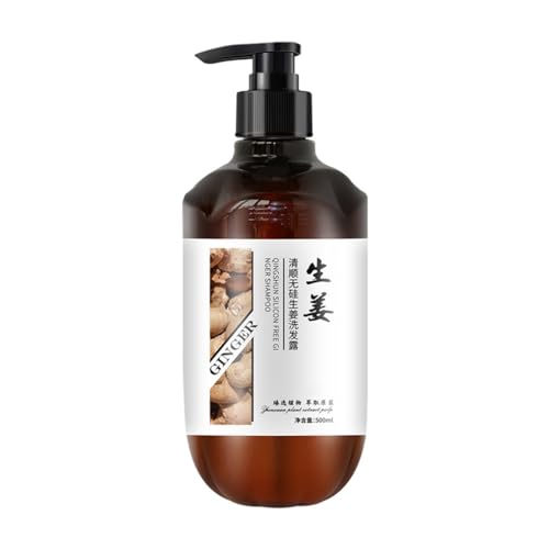 Ingwer Shampoo, Feuchtigkeitsspendendes Und Nährendes Shampoo, Tiefenreinigendes Haarshampoo Für Männer Und Frauen, Ingwer Stärkt Die Haarwurzeln, Flauschiges Glattes Shampoo 500ml von HADAVAKA