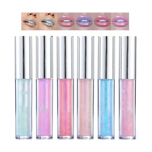 Pearlescent Lip Gloss, Liquid Glitter Shimmer Lipstick, Long Lasting And Easy To Color, Extra-Shiny Lip Gloss With Light, Makeup Lips for Shimmering Lips and Blushing Cheeks von HADAVAKA