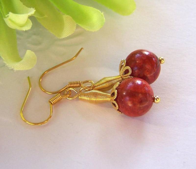Rote Koralle Ohrringe Ohrschmuck Geschenk Frauen Mädchen Ohrhänger Edelstein Boho Ethno Geburtstag Hochzeitstag Weihnachten Muttertag Rote Koralle Ohrringe Ohrschmuck Geschenk Frauen Mädchen Ohrhänger Edelstein Boho Ethno Geburtstag Hochzeitstag Weihnachten Muttertag von HAEKELKETTENundmehr