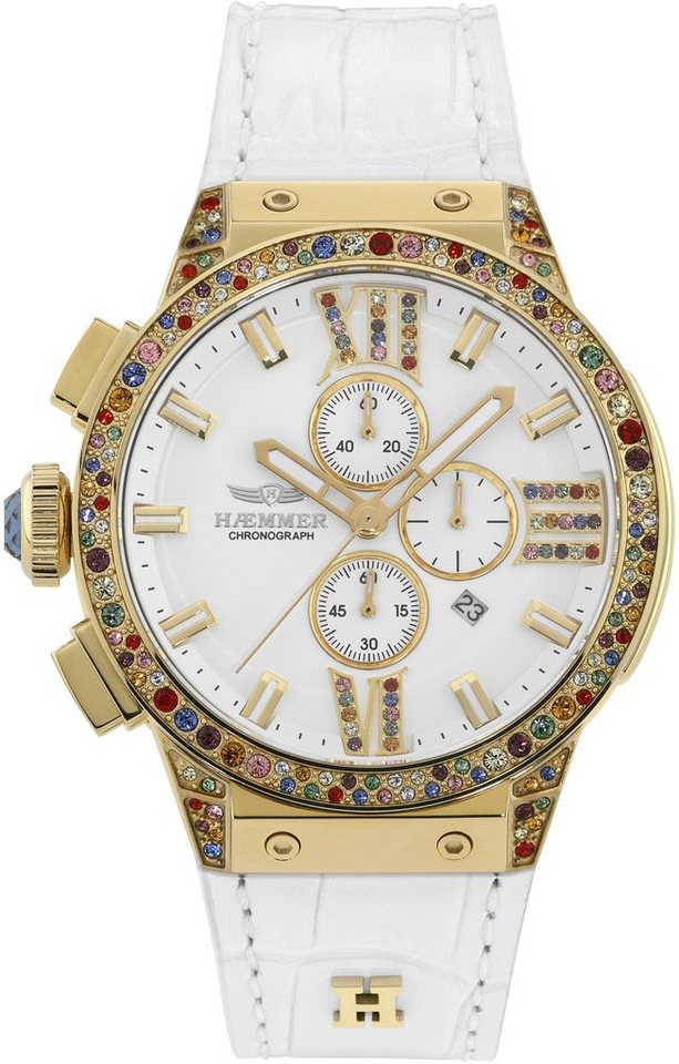 HAEMMER GERMANY Chronograph GOLDEN SWAN, E-037, Armbanduhr, Quarzuhr, Damenuhr von HAEMMER GERMANY