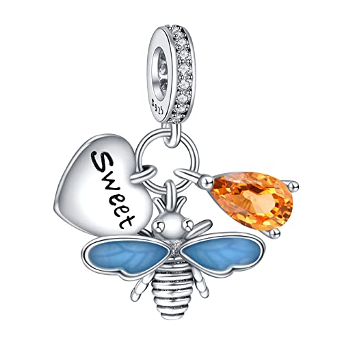 HAEPIAR S925 Sterling Silber Charm Für Armband Halskette Charm Dangle Red Spider Für Frauen Mädchen von HAEPIAR