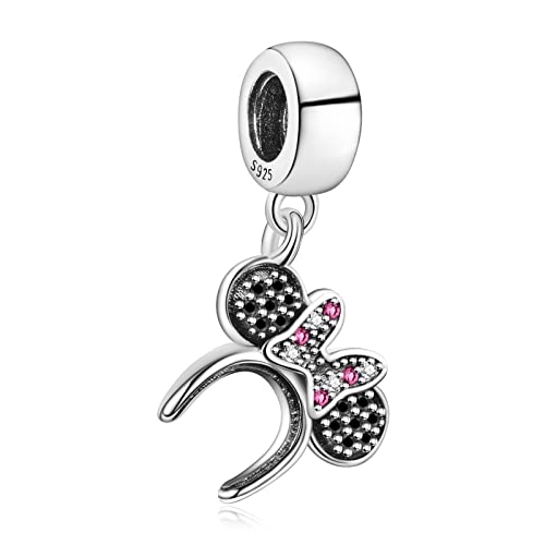 HAEPIAR S925 Silber Charm für Armband Halskette Sterling Silber Dangles Bowknot Hoop für Frauen Mädchen von HAEPIAR