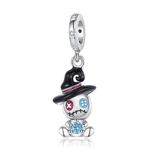 HAEPIAR S925 Sterling Silver Pendant Dangle Beads Charms Halloween für Armbänder und Halsketten Skelette mit Masken für Frauen Mädchen Freunde von HAEPIAR