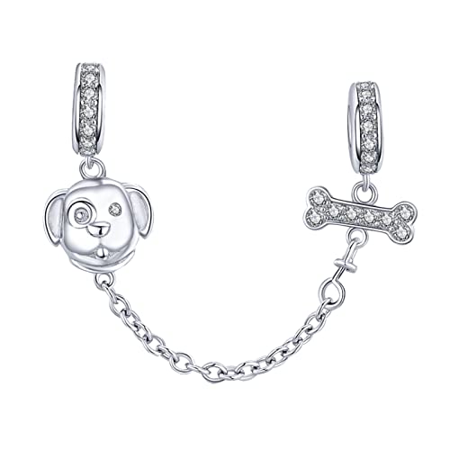 HAEPIAR S925 Sterling Silber Charme für Armband Halskette Charm Dangle Hunde sicherheitskette für Frauen Mädchen Geburtstag Geschenke von HAEPIAR