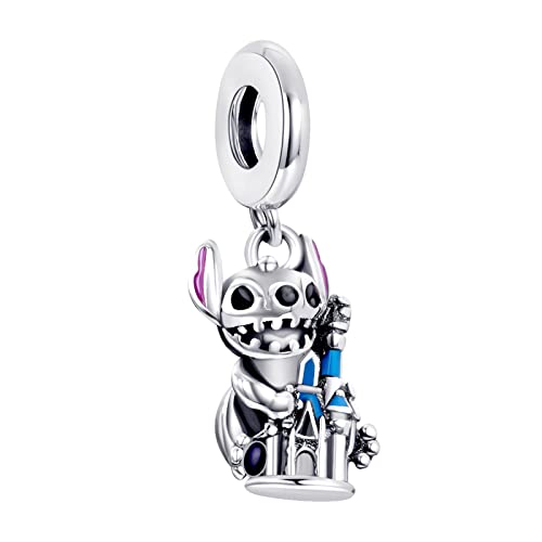HAEPIAR S925 Sterling Silver Pendant Dangle Beads Charms Dog mit dem Schloss für Armbänder und Halsketten für Frauen Mädchen Freunde von HAEPIAR