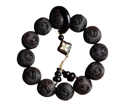 Gebetsperlen, Perlenarmbänder, goldenes Seiden-Nanmu-Armband mit geschnitzten Pi-Xiu-Buddha-Perlen. Glücksperlen-Armband. Bitten Sie um Reichtum und Geld. Zeichnen Sie ein Glücksarmband for Männer und von HAEUYA
