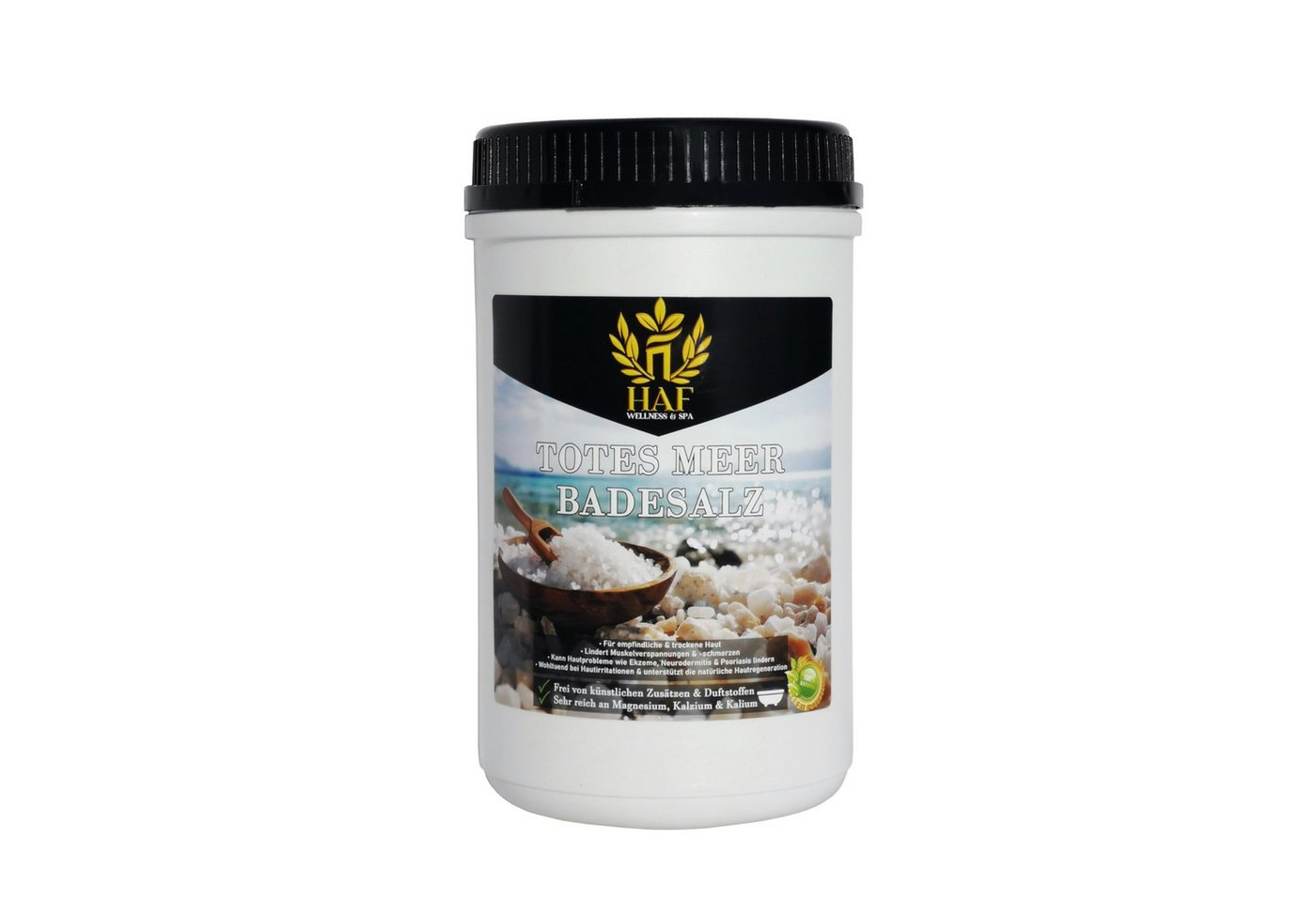 HAF Badesalz Premium Totes Meer Badesalz 1-25kg 100% reines Meersalz als Badezusatz, 1-tlg., Naturbelassen direkt vom toten Meer HAF Badesalz Premium Totes Meer Badesalz 1-25kg 100% reines Meersalz als Badezusatz, 1-tlg., Naturbelassen direkt vom toten Meer von HAF