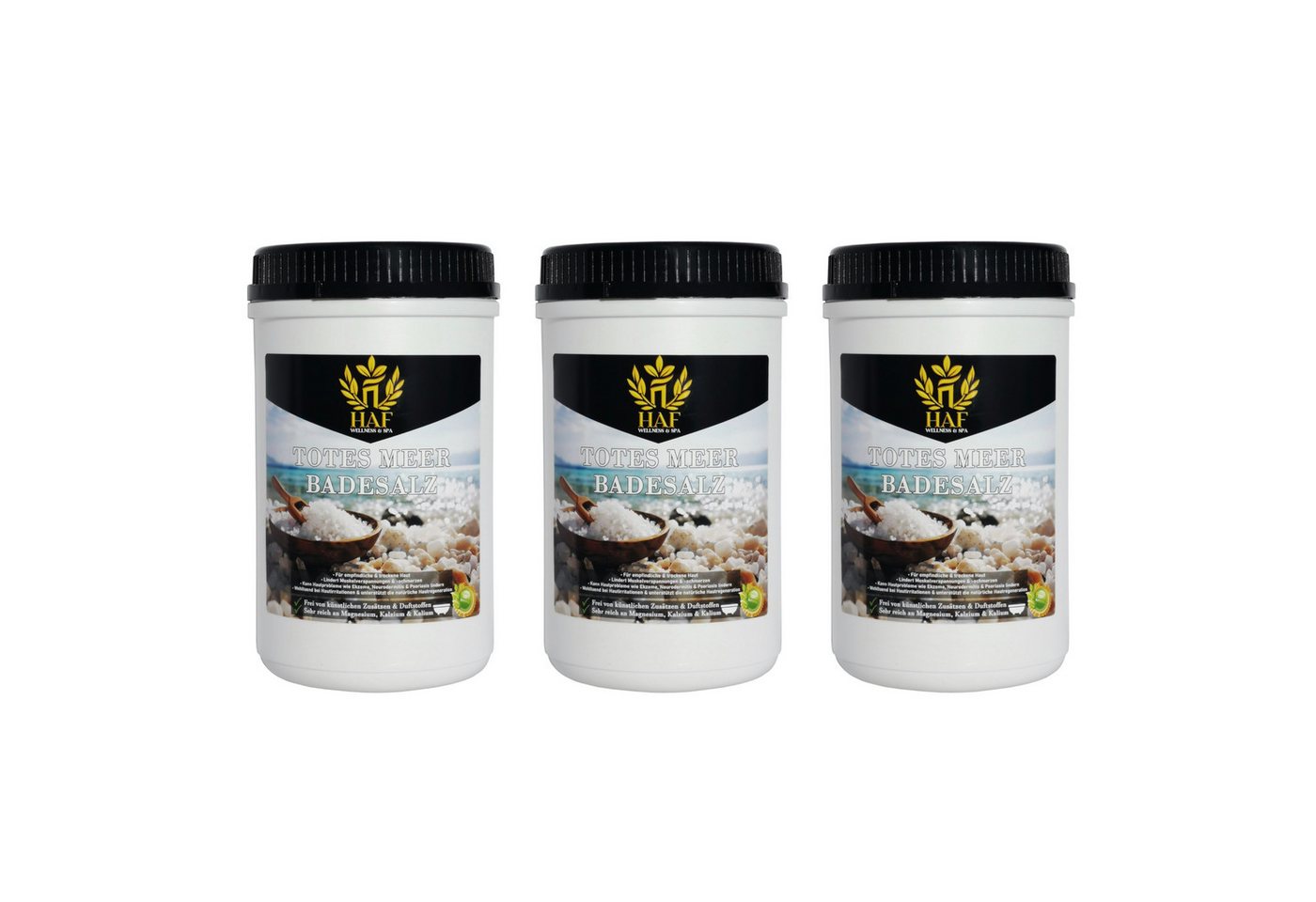 HAF Badesalz Premium Totes Meer Badesalz 1-25kg 100% reines Meersalz als Badezusatz, 1-tlg., Naturbelassen direkt vom toten Meer HAF Badesalz Premium Totes Meer Badesalz 1-25kg 100% reines Meersalz als Badezusatz, 1-tlg., Naturbelassen direkt vom toten Meer von HAF