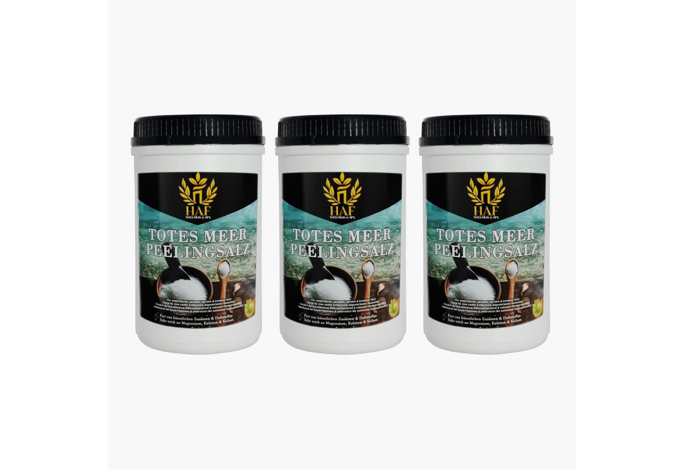 HAF Salzpeeling Premium Totes Meer Peelingsalz 1-25kg reines Meersalz als Salz Peeling Je nach Auswahl im Beutel, Eimer oder Sack, 1-tlg., Naturbelassen direkt vom toten Meer HAF Salzpeeling Premium Totes Meer Peelingsalz 1-25kg reines Meersalz als Salz Peeling Je nach Auswahl im Beutel, Eimer oder Sack, 1-tlg., Naturbelassen direkt vom toten Meer von HAF