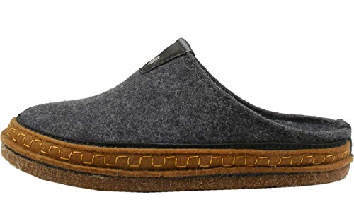 HAFLINGER 313079 Flair Altai Damen Herren Hausschuhe Pantoffeln, Größe:39 EU, Farbe:Grau von HAFLINGER