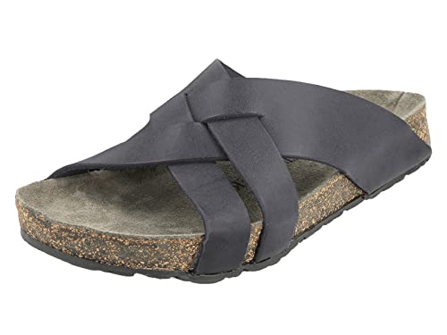 HAFLINGER Bio BO Pantolette Unisex Leder Graphit (2705), Gr 43 von HAFLINGER