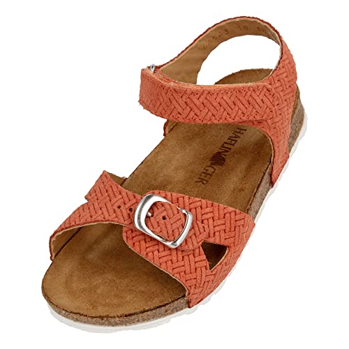 HAFLINGER Bio Fritzi Leder Pantolette Sandale Kinder Unisex (Braided Zimt 1676), Gr 30 von HAFLINGER