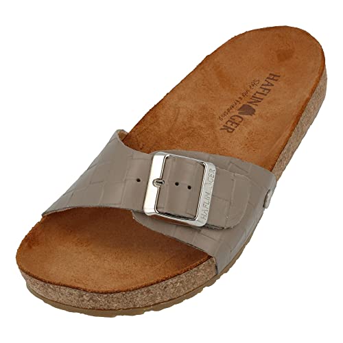 HAFLINGER Bio Gina Leder Pantolette Sandale (Paris Taupe 1680), Gr 42 von HAFLINGER