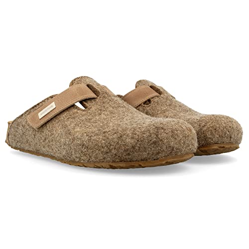 HAFLINGER Bio Kurt Filzpantoffel Hausschuh Filzclog Torf (550) Gr.37 von HAFLINGER