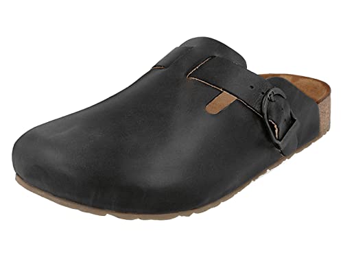 HAFLINGER Bio Lorenzo Damen Herren Pantolette Clog 819052-0, Größe:41 EU, Farbe:Schwarz von HAFLINGER